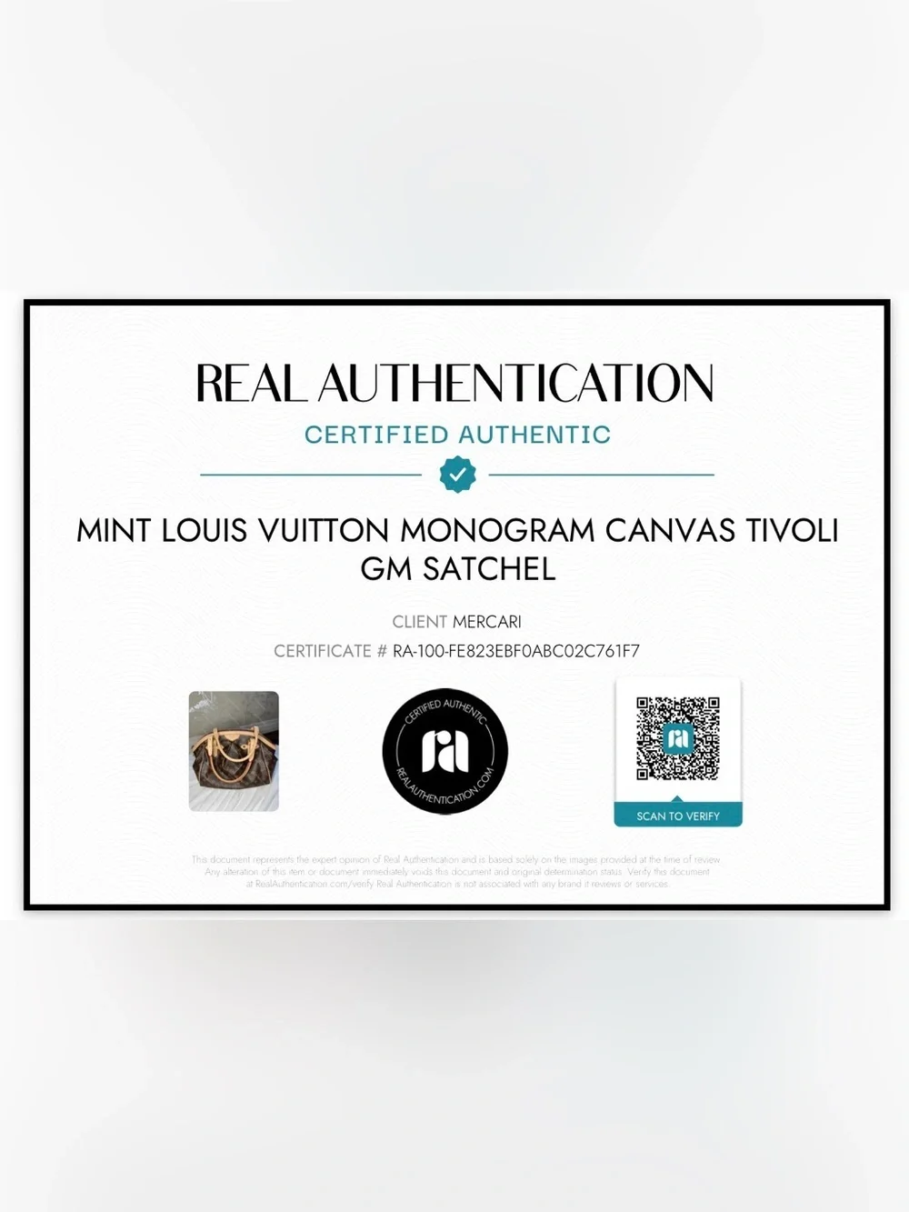 Authentic Mint Louis Vuitton Monogram Canvas Tivoli GM Satchel